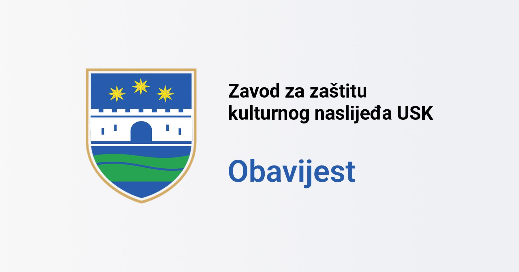 Obavijest o poništenju javnog oglasa